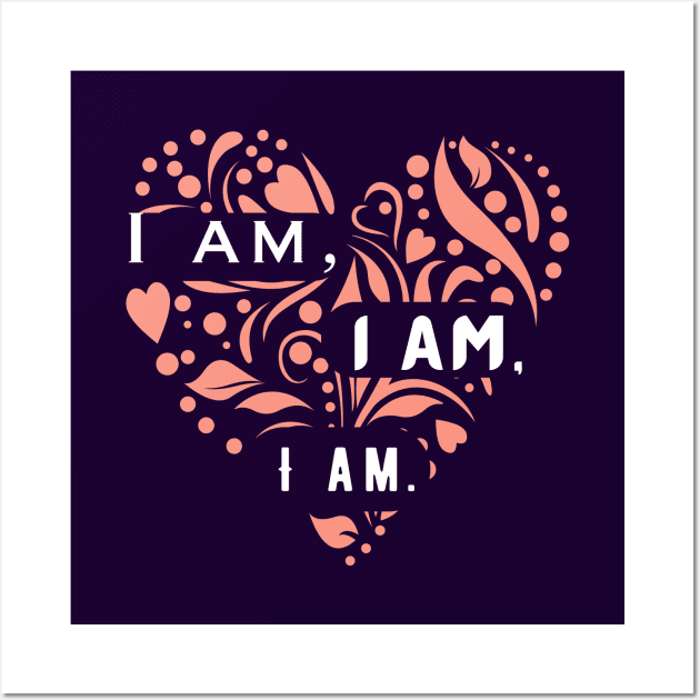 The Bell Jar quote by Sylvia Plath: I am, I am, I am. Wall Art by artbleed